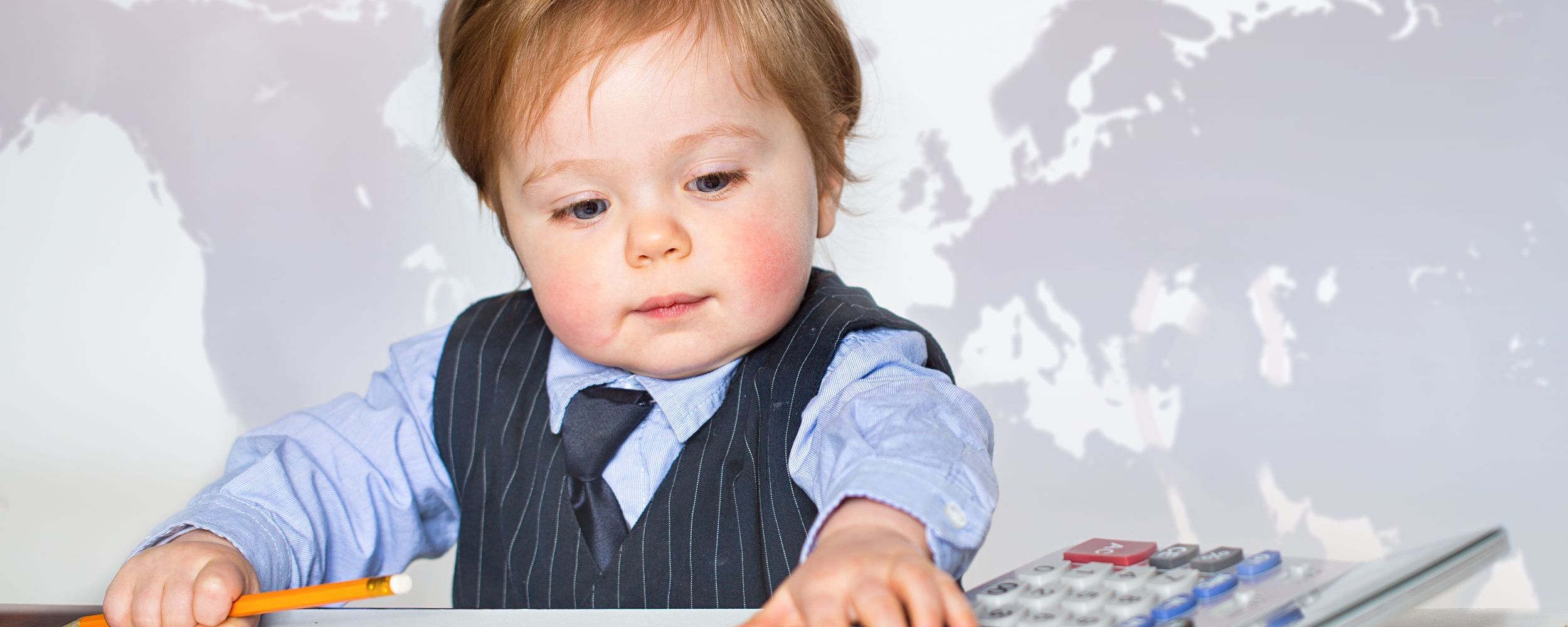 infant with work attire and calculators.jpg